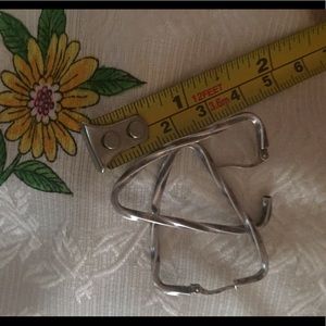 Vintage Sterling Silver Triangle Hoop Earrings